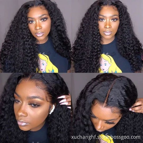 150% 180% Density Kinky Straight Human Hair Wigs Lace Front Wigs Kinky Straight 13x6 Lace Frontal Human Hair Wigs